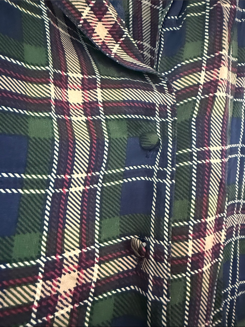 august silk Green and Navy Plaid 100% Silk Pajama Set -S - Picture 4 of 9